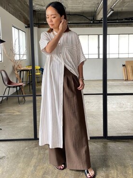「EUCLAID（エウクレイド）のアイテム」を使った、88kmrkyさん（レディース・160cm）の春コーディネート