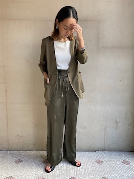 「EUCLAID（エウクレイド）のアイテム」を使った、88kmrkyさん（レディース・160cm）の春コーディネート