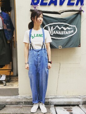 「allstar」｜「アイテム（Tシャツ/カットソー）」を使った、YOSHIHARUさん（レディース・168cm）の春コーディネート