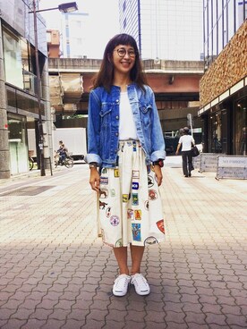 「FANEUIL（ファヌル）のアイテム」を使った、YOSHIHARUさん（レディース・168cm）の夏コーディネート