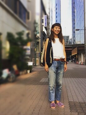 「FANEUIL（ファヌル）のアイテム」を使った、YOSHIHARUさん（レディース・168cm）の夏コーディネート