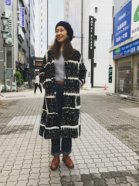 「MANASTASH」｜「アイテム（ノーカラージャケット）」を使った、YOSHIHARUさん（レディース・168cm）の秋コーディネート