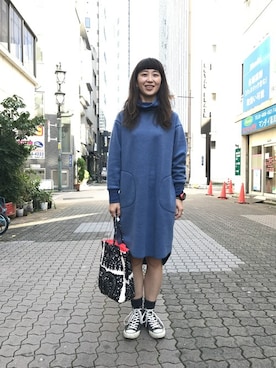 「MANASTASH（マナスタッシュ）のアイテム（ワンピース/ドレス）」を使った、YOSHIHARUさん（レディース・168cm）の秋コーディネート