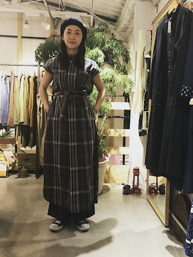「unfil」｜「アイテム（ワンピース/ドレス）」を使った、YOSHIHARUさん（レディース・168cm）の冬コーディネート