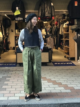 「新作」｜「アイテム（スリッポン）」を使った、YOSHIHARUさん（レディース・168cm）の冬コーディネート