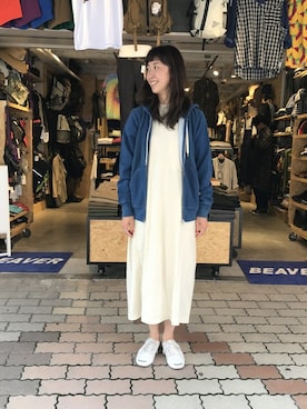「unfil」｜「アイテム（ワンピース/ドレス）」を使った、YOSHIHARUさん（レディース・168cm）の春コーディネート