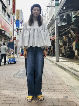 「ボヘミアンズ」｜「アイテム（シャツ/ブラウス）」を使った、YOSHIHARUさん（レディース・168cm）の夏コーディネート