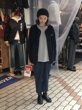 「WILD THINGS（ワイルドシングス）のアイテム（ブルゾン）」を使った、YOSHIHARUさん（レディース・168cm）の秋コーディネート