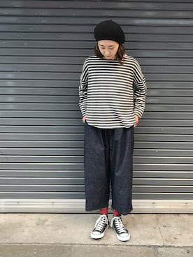 「DANA FANEUIL（ダナファヌル）のアイテム」を使った、YOSHIHARUさん（レディース・168cm）の秋コーディネート