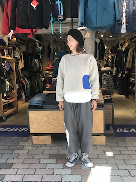 「MANASTASH（マナスタッシュ）のアイテム（ブルゾン）」を使った、YOSHIHARUさん（レディース・168cm）の秋コーディネート