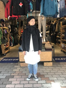 「and wander（アンドワンダー）のアイテム（ワンピース/ドレス）」を使った、YOSHIHARUさん（レディース・168cm）の秋コーディネート