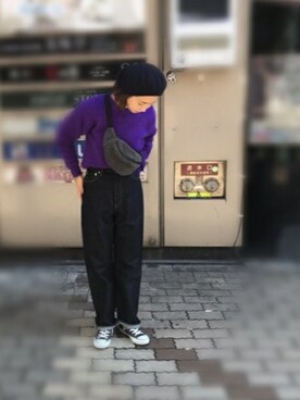 「MANASTASH（マナスタッシュ）のアイテム（バッグ）」を使った、YOSHIHARUさん（レディース・168cm）の秋コーディネート