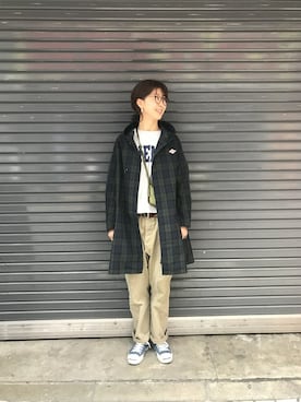 「MANASTASH（マナスタッシュ）のアイテム（バッグ）」を使った、YOSHIHARUさん（レディース・168cm）の冬コーディネート