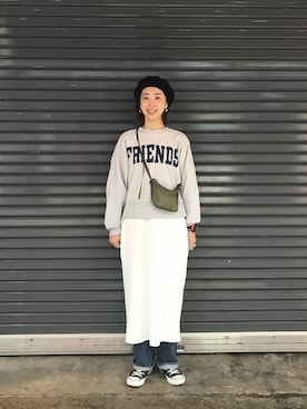 「MANASTASH（マナスタッシュ）のアイテム（バッグ）」を使った、YOSHIHARUさん（レディース・168cm）の春コーディネート