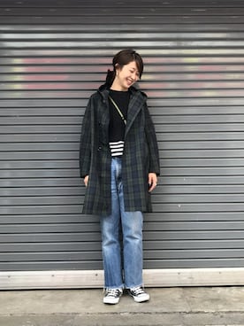 「MANASTASH（マナスタッシュ）のアイテム（バッグ）」を使った、YOSHIHARUさん（レディース・168cm）の春コーディネート