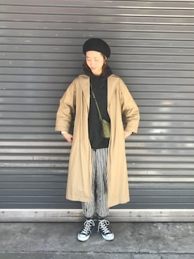 「MANASTASH（マナスタッシュ）のアイテム（バッグ）」を使った、YOSHIHARUさん（レディース・168cm）の春コーディネート