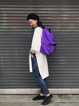 「DOMINGO（ドミンゴ）のアイテム」を使った、YOSHIHARUさん（レディース・168cm）の春コーディネート