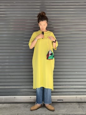 「MANASTASH（マナスタッシュ）のアイテム（ワンピース/ドレス）」を使った、YOSHIHARUさん（レディース・168cm）の春コーディネート