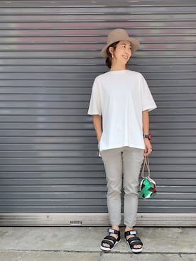 「スポサン」｜「アイテム（財布/小物）」を使った、YOSHIHARUさん（レディース・168cm）の夏コーディネート