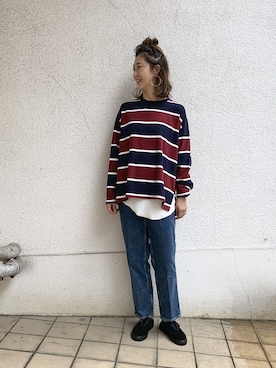 「Ambiente（アンビエンテ）のアイテム」を使った、YOSHIHARUさん（レディース・168cm）の夏コーディネート