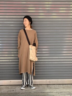 「MANASTASH（マナスタッシュ）のアイテム（ワンピース/ドレス）」を使った、YOSHIHARUさん（レディース・168cm）の秋コーディネート