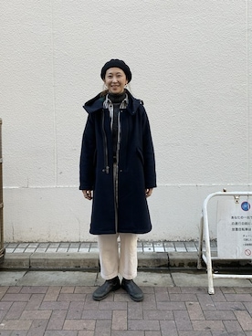 「schott（ショット）のアイテム（モッズコート）」を使った、YOSHIHARUさん（レディース・168cm）の冬コーディネート