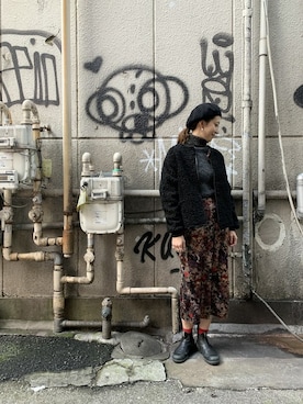 「rasox（ラソックス）のアイテム（ソックス/靴下）」を使った、YOSHIHARUさん（レディース・168cm）の冬コーディネート