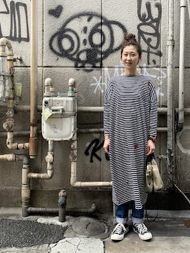 「MANASTASH（マナスタッシュ）のアイテム（バッグ）」を使った、YOSHIHARUさん（レディース・168cm）の冬コーディネート