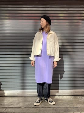 「MANASTASH（マナスタッシュ）のアイテム（ワンピース/ドレス）」を使った、YOSHIHARUさん（レディース・168cm）の春コーディネート