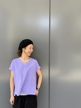 「MANASTASH」｜「アイテム（ハンチング/ベレー帽）」を使った、YOSHIHARUさん（レディース・168cm）の春コーディネート