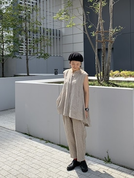 「Paraboot」｜「アイテム（チュニック）」を使った、YOSHIHARUさん（レディース・168cm）の春コーディネート