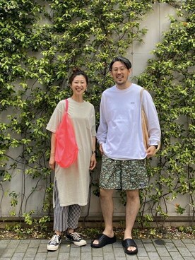 「MANASTASH（マナスタッシュ）のアイテム（ワンピース/ドレス）」を使った、YOSHIHARUさん（レディース・168cm）の春コーディネート