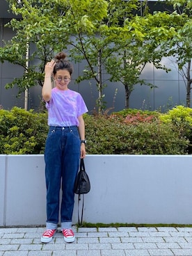 「MANASTASH（マナスタッシュ）のアイテム（バッグ）」を使った、YOSHIHARUさん（レディース・168cm）の春コーディネート