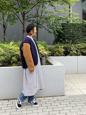 「MANASTASH（マナスタッシュ）のアイテム（ブルゾン）」を使った、YOSHIHARUさん（レディース・168cm）の秋コーディネート