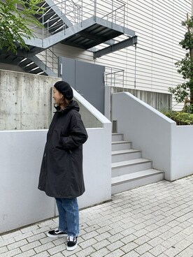 「MANASTASH（マナスタッシュ）のアイテム（モッズコート）」を使った、YOSHIHARUさん（レディース・168cm）の秋コーディネート