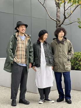 「and wander（アンドワンダー）のアイテム（ワンピース/ドレス）」を使った、YOSHIHARUさん（レディース・168cm）の秋コーディネート