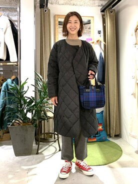 「MANASTASH（マナスタッシュ）のアイテム（スウェット）」を使った、YOSHIHARUさん（レディース・168cm）の秋コーディネート