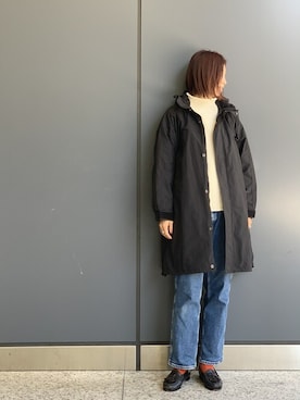 「MANASTASH（マナスタッシュ）のアイテム（モッズコート）」を使った、YOSHIHARUさん（レディース・168cm）の秋コーディネート