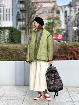 「MANASTASH（マナスタッシュ）のアイテム（スウェット）」を使った、YOSHIHARUさん（レディース・168cm）の冬コーディネート