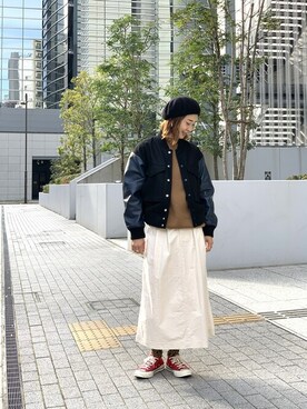 「MANASTASH（マナスタッシュ）のアイテム（ジャケット/アウター）」を使った、YOSHIHARUさん（レディース・168cm）の冬コーディネート