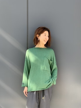 「BEAVER上野」｜「アイテム（スラックス）」を使った、YOSHIHARUさん（レディース・168cm）の冬コーディネート