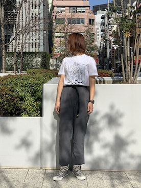 「and wander（アンドワンダー）のアイテム」を使った、YOSHIHARUさん（レディース・168cm）の冬コーディネート