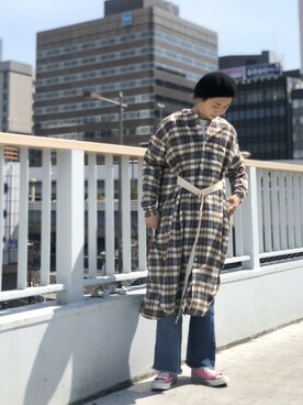 「MANASTASH（マナスタッシュ）のアイテム（ワンピース/ドレス）」を使った、YOSHIHARUさん（レディース・168cm）の春コーディネート