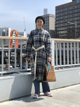 「MANASTASH（マナスタッシュ）のアイテム（ワンピース/ドレス）」を使った、YOSHIHARUさん（レディース・168cm）の春コーディネート