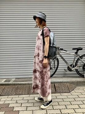 「MANASTASH（マナスタッシュ）のアイテム（ワンピース/ドレス）」を使った、YOSHIHARUさん（レディース・168cm）の春コーディネート