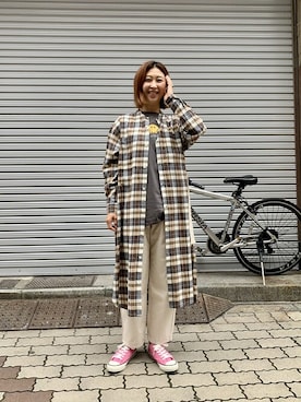 「MANASTASH（マナスタッシュ）のアイテム（ワンピース/ドレス）」を使った、YOSHIHARUさん（レディース・168cm）の春コーディネート