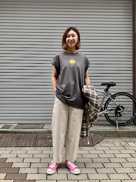 「MANASTASH（マナスタッシュ）のアイテム（ワンピース/ドレス）」を使った、YOSHIHARUさん（レディース・168cm）の春コーディネート