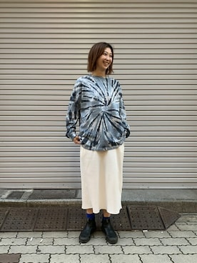 「MANASTASH（マナスタッシュ）のアイテム（ワンピース/ドレス）」を使った、YOSHIHARUさん（レディース・168cm）の春コーディネート