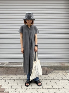 「MANASTASH（マナスタッシュ）のアイテム（ワンピース/ドレス）」を使った、YOSHIHARUさん（レディース・168cm）の春コーディネート