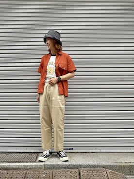 「and wander（アンドワンダー）のアイテム」を使った、YOSHIHARUさん（レディース・168cm）の春コーディネート